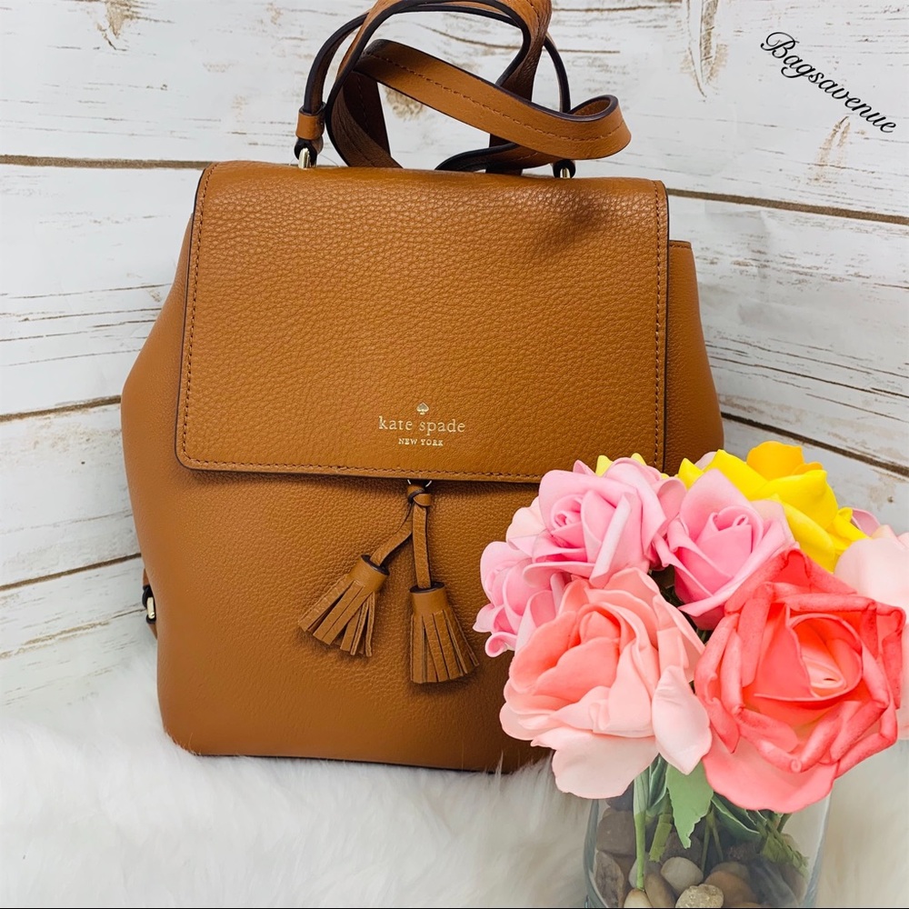 Kate Spade Hayes Medium Backpack leather ginger - Picture 3 of 8